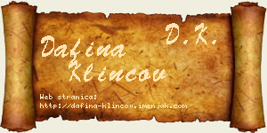 Dafina Klincov vizit kartica